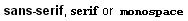 font-family (override)