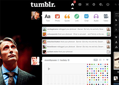 Tumblr dashboard: Hannibal #1