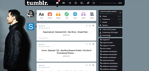 Tumblr dashboard - Richard Armitage I