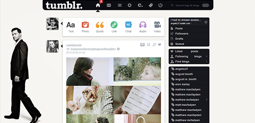 Tumblr dashboard - Richard Armitage II