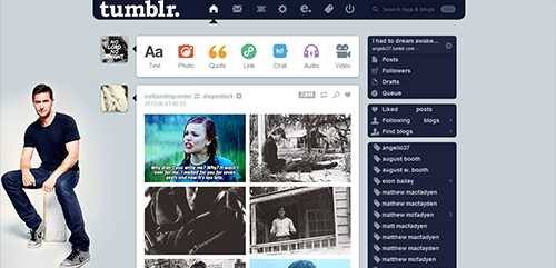 Tumblr dashboard - Richard Armitage V