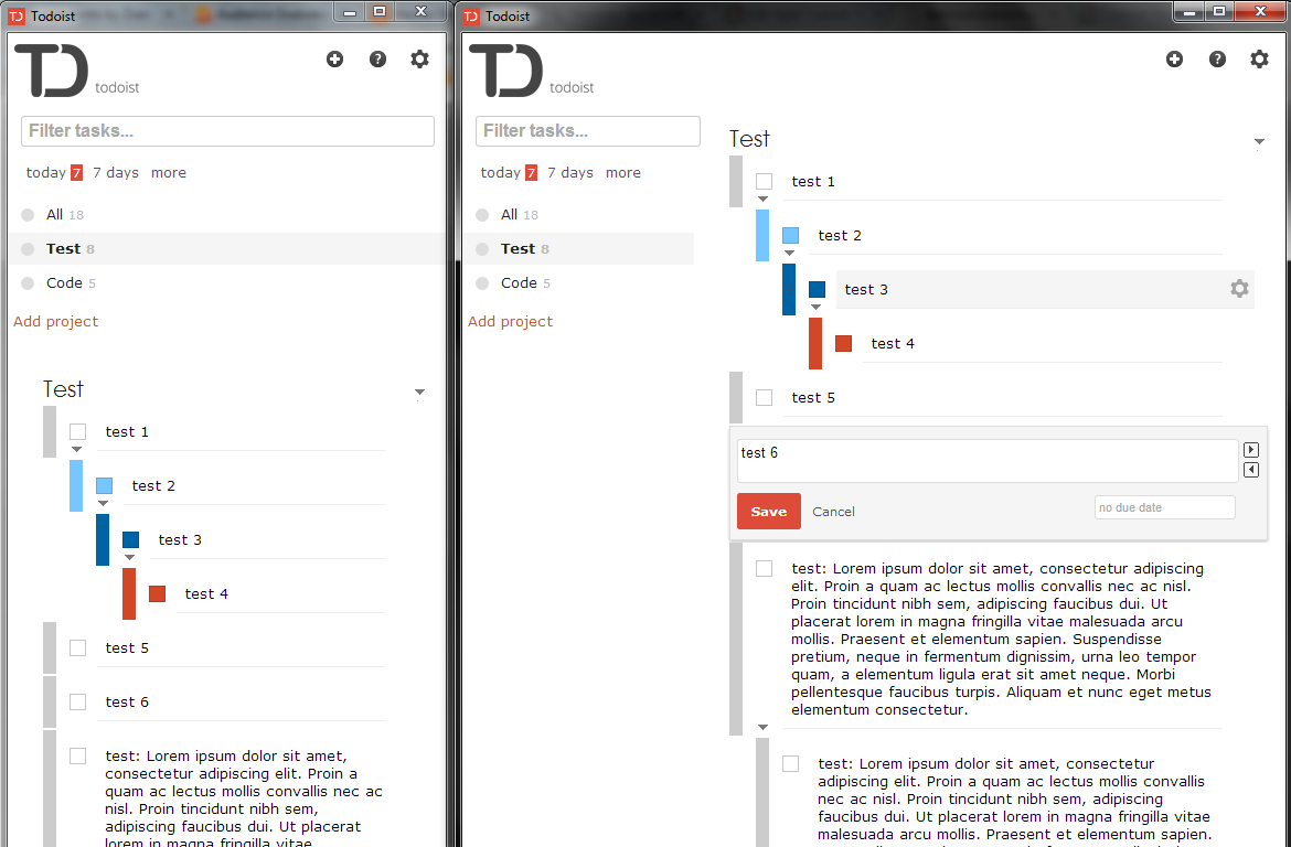 Todoist: Responsive & Misc Tweaks