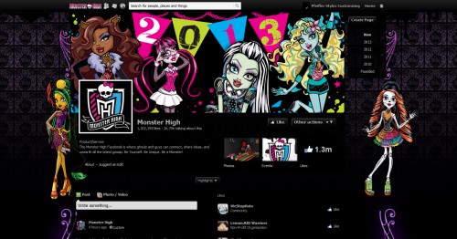 Facebook - "Monster High" add-on