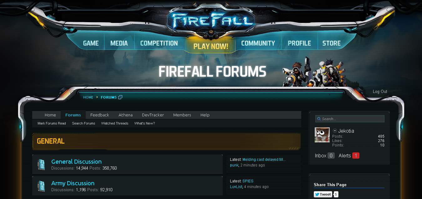 Firefall Forums - Remove Founders Ad