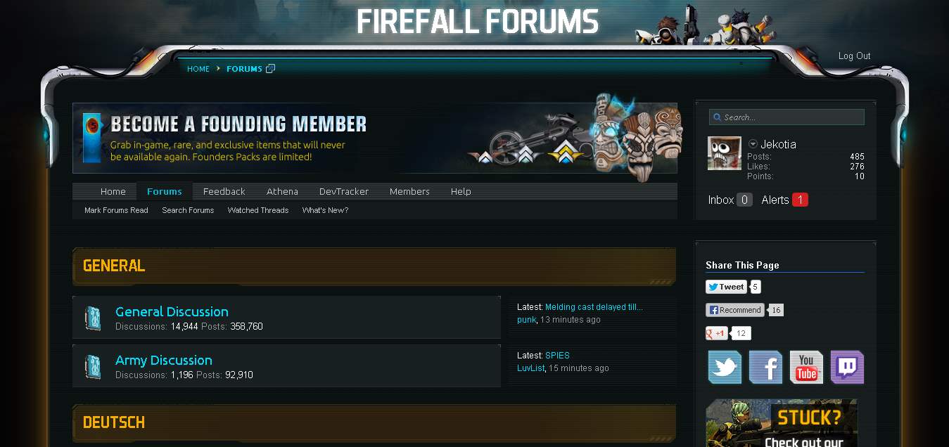 Firefall Forums - Remove Header