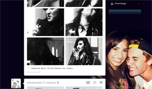Justin Bieber And Demi Lovato Tumblr Dashboard the