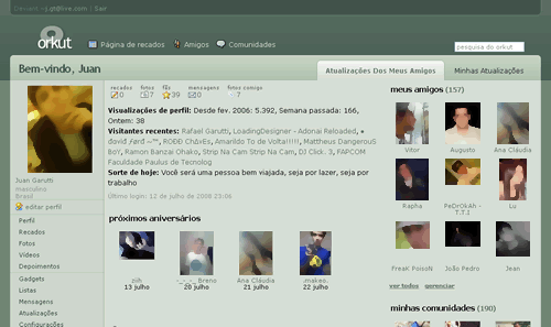 Orkut Brasil is DeviantART v6 BETA