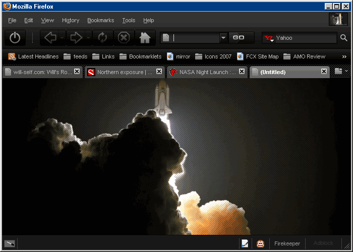 Customization about:blank for NASA Night Launch