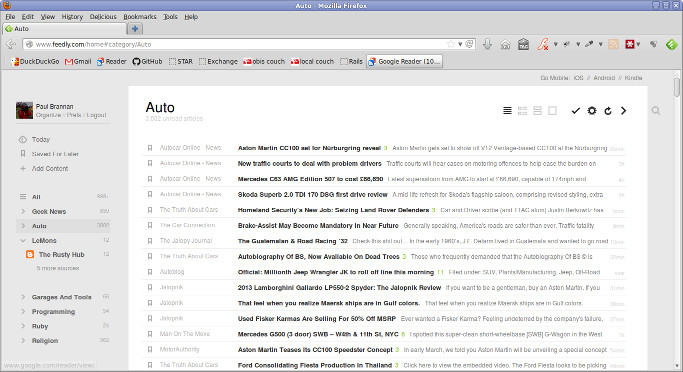 Helvetica for Feedly