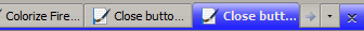 Single close button at the end of the tab strip