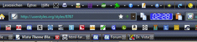 Firefox 3** - Vista Theme Black Compact 