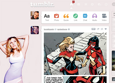 Tumblr dashboard: Scarlett Johansson #2