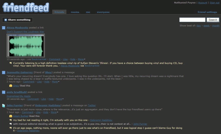 FriendFeed Neo Charcoal