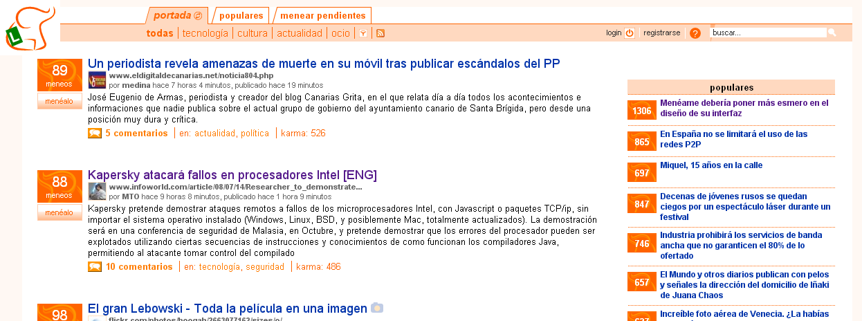 Meneame.net simplicissimus old