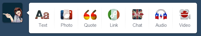 Tumblr Dashboard Icons; Flags.