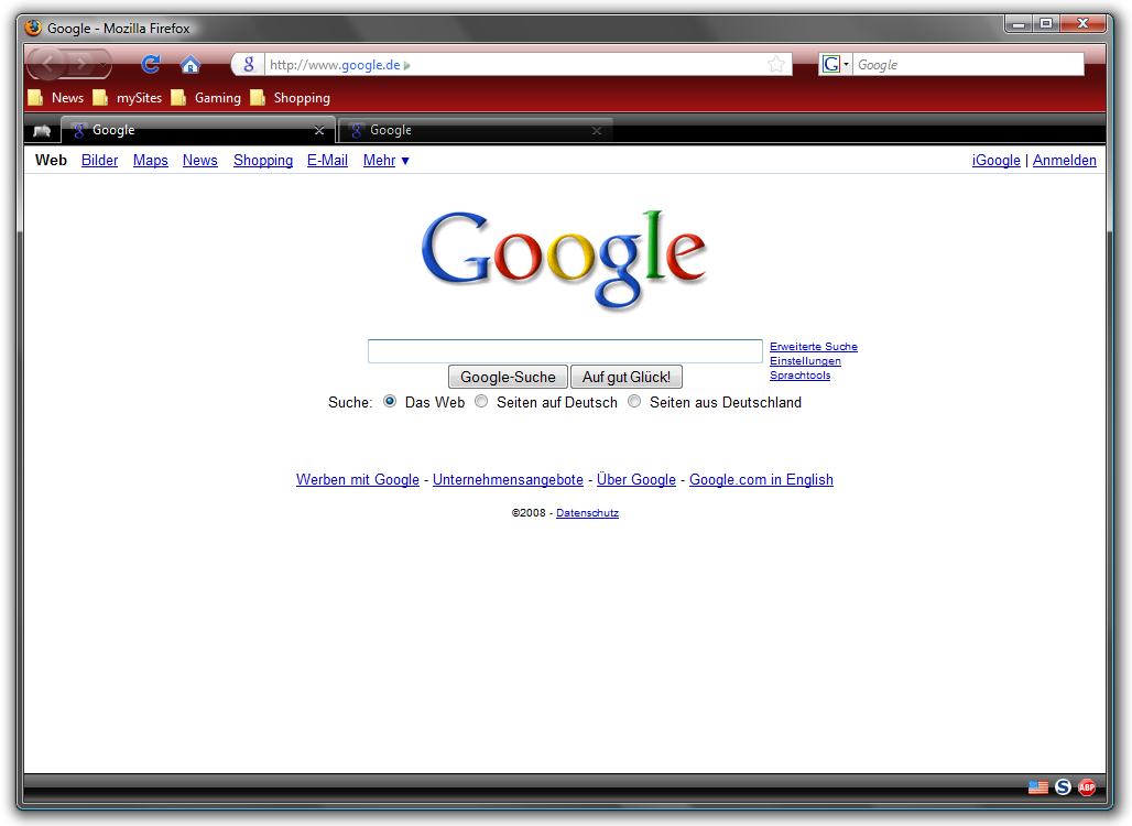 Vista Black for Firefox 3 -Ruby- v1.6