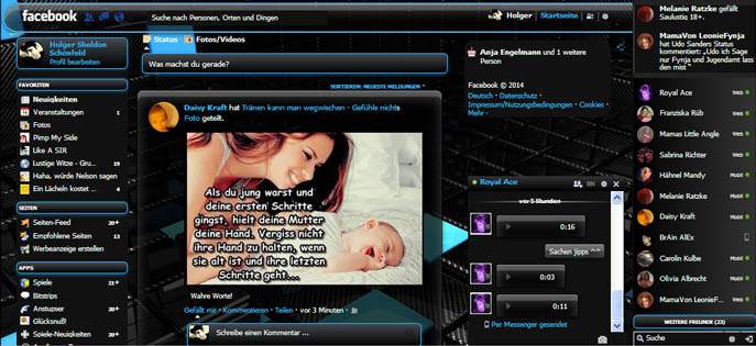 Facebook Glowing cube blue  ( NO AD )