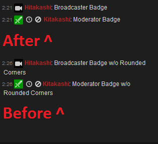 Twitch Rounded Edges on Badges