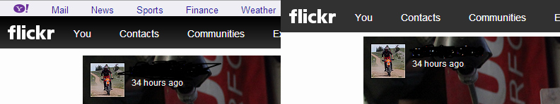 Flickr: Remove Yahoo Universal Nav