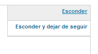 Esconder y Dejar de Seguir