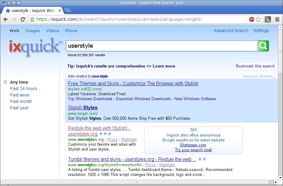 IXQuick Obvious Ads