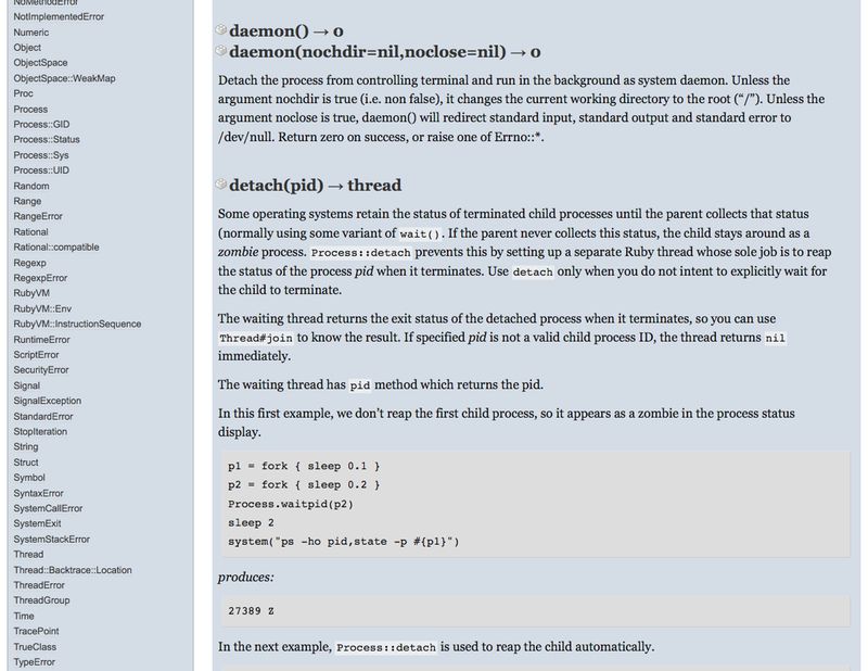 RubyDoc.org Tweaks
