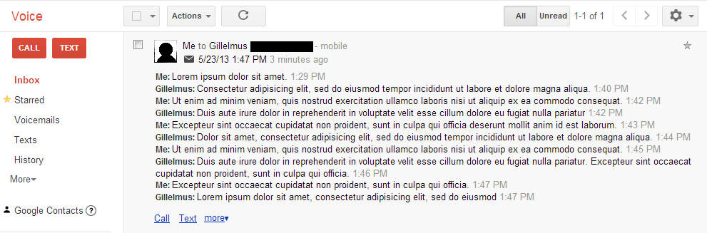 Google Voice SMS Expander