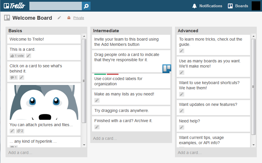 Trello theme - Flat