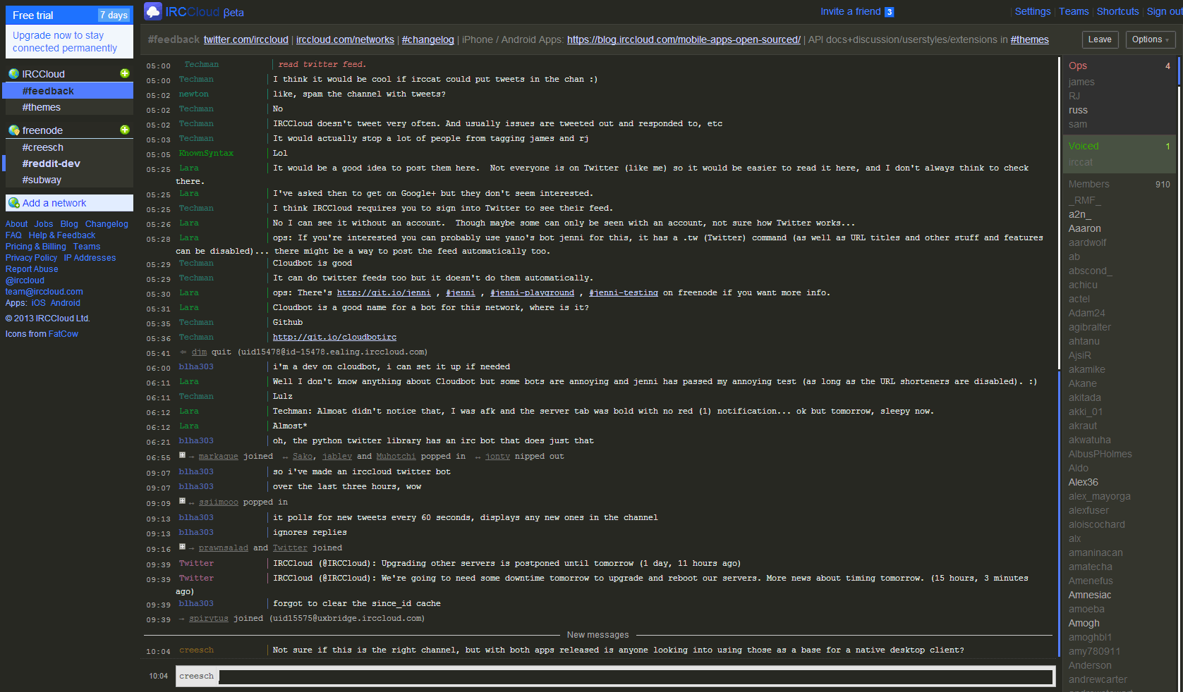 irccloud dark theme