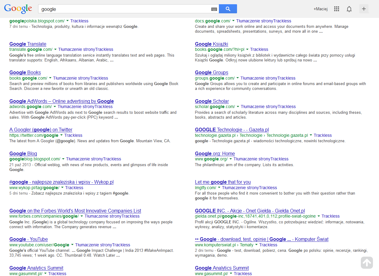 Google Fix Search Bar