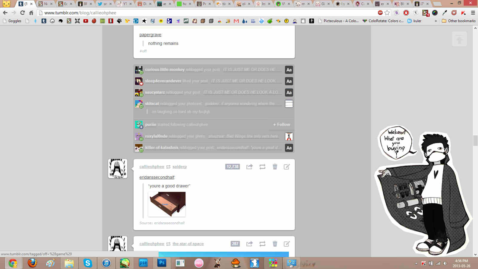 Tumblr Dashboard - OFF - Zacharie