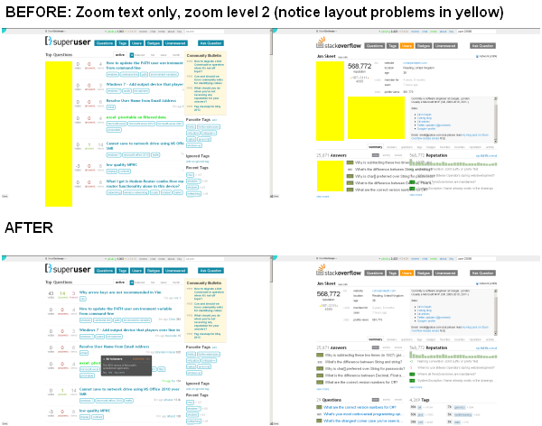 Stackoverflow Zoom-Text-Only Firefox fixes