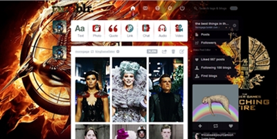 THG: Catching Fire tumblr theme