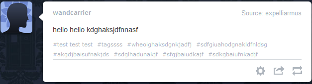 Tumblr - Wrapping tags, smaller font