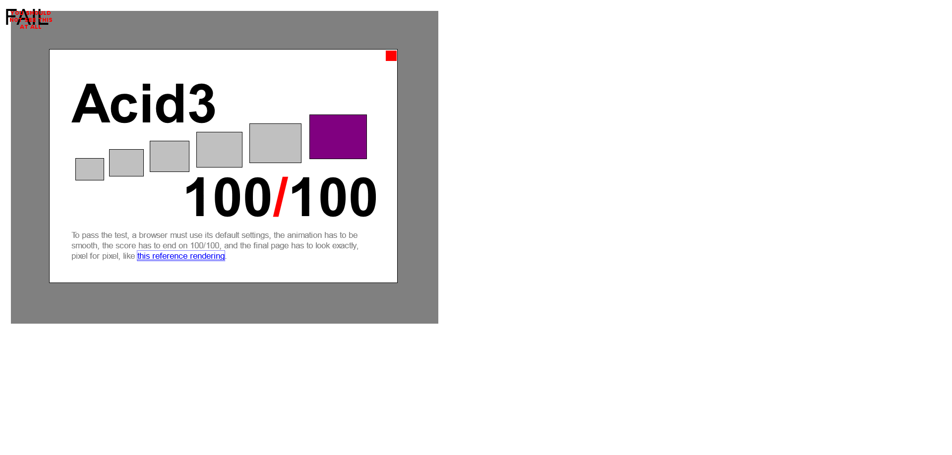 Acid3 : SiBrowser 5.0a Simulator