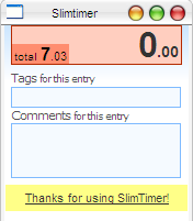 Super-Slim SlimTimer client with tag/comment