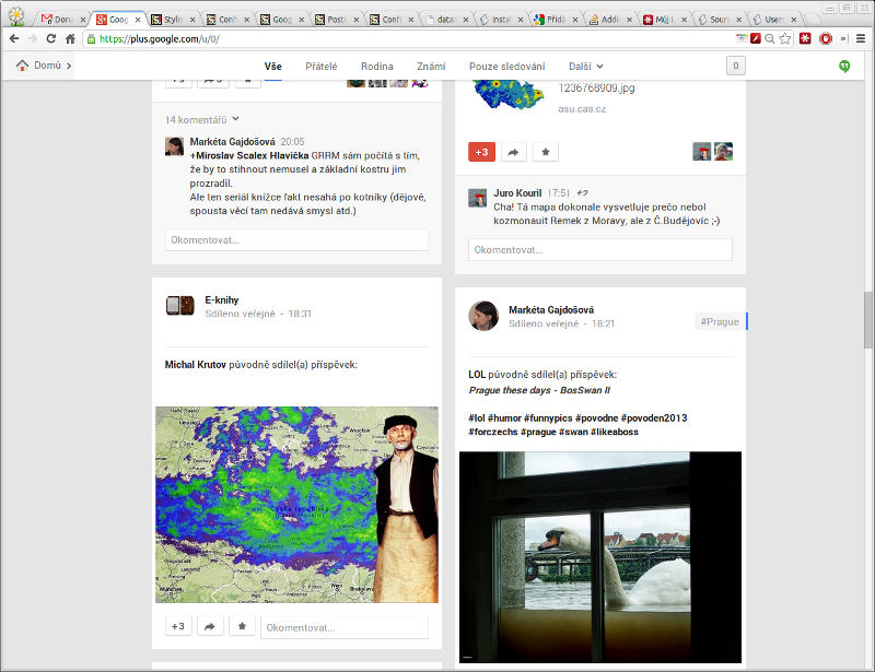 Google+ static top bar