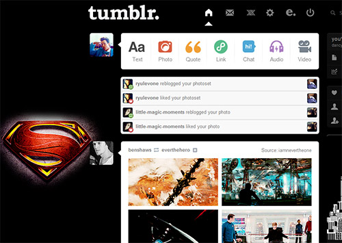 Tumblr dashboard: Man of Steel #1