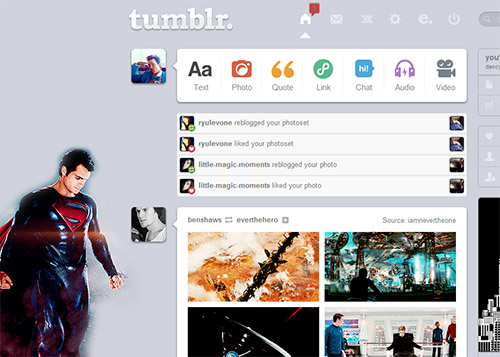 Tumblr dashboard: Man of Steel #3