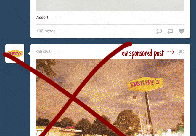 Hide Tumblr Sponsored Posts