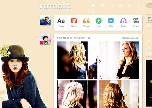 Tumblr dashboard: Emma Stone #1