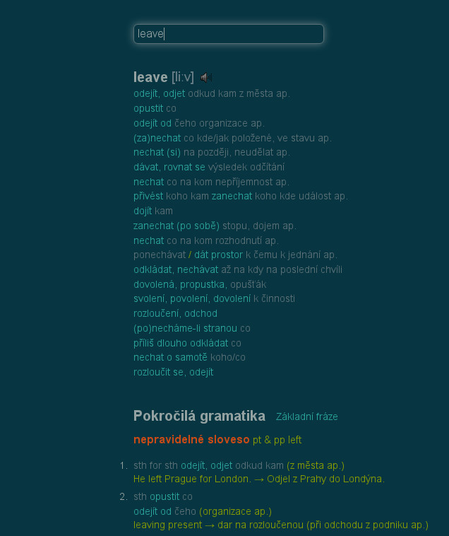SSS ~ seznam ‧ slovník ‧ solarized ~