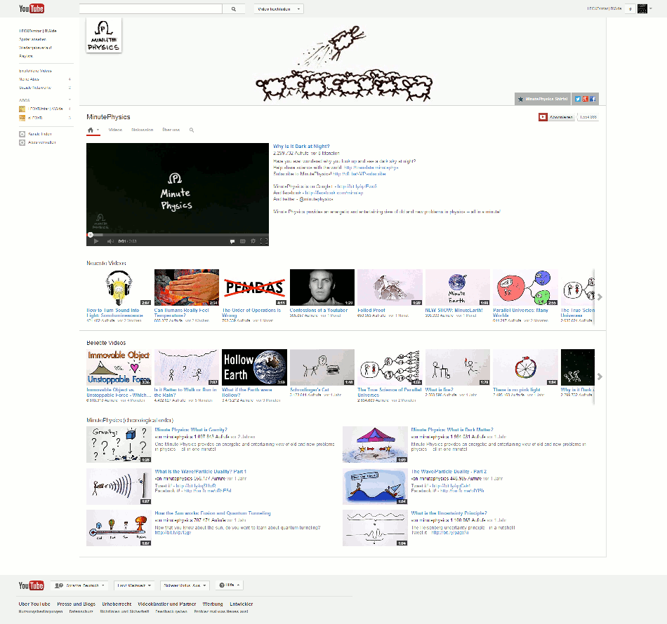 YouTube: better mainpage + channels for FullHD