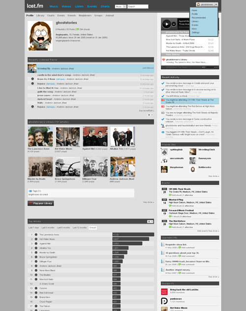 Last.fm Paint it Black v.2 Mod-of-a-Mod: Grey/Blue