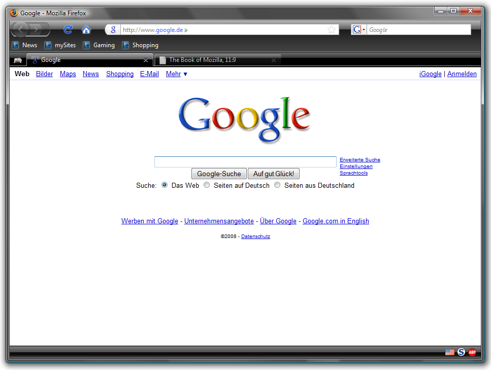 Vista Black for Firefox 3 -Anthracite- v1.6
