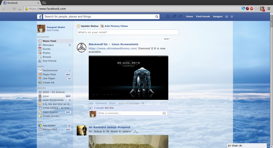 Facebook Above the Clouds by Sangeet Khatri