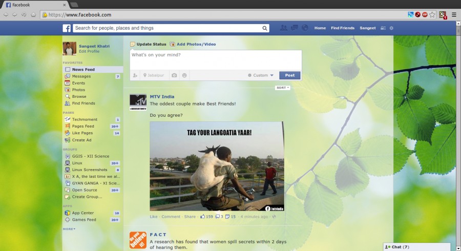 Facebook Morning Green by Sangeet Khatri