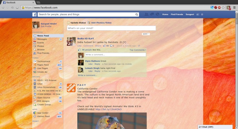 Facebook Orange Dews by Sangeet Khatri