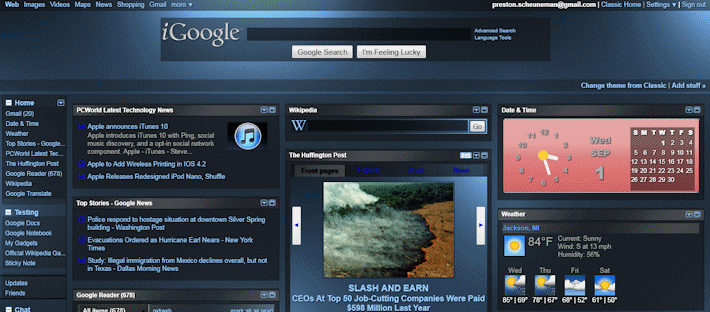 Google - Dark Shiny Blue, transparency