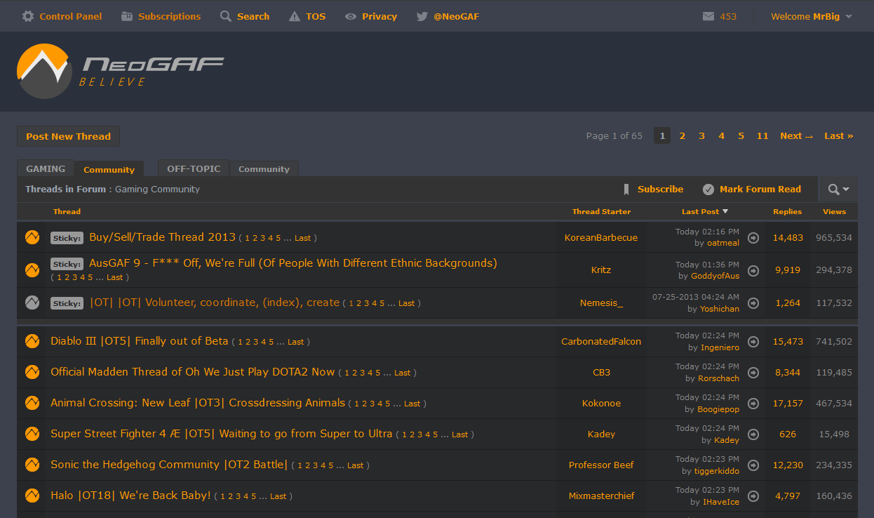 NeoGAF - Dark Blue v2.2